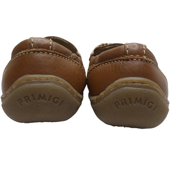 Primigi First Steps Penny Loafers Moccasins Brown Leather Elastic Toddler Boy 9 - Picture 9 of 12